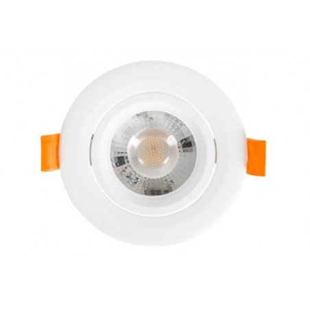 Spot Downlight Led Cob Solid Orientable Rond Blanc W Coupe Mm