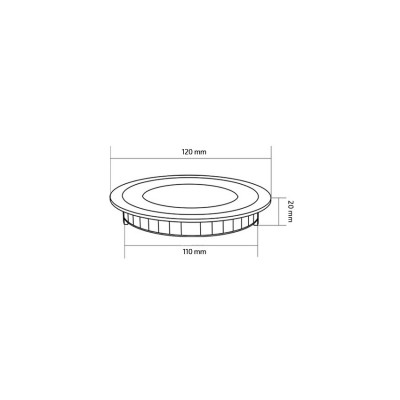 Dalle LED Ronde Extra Plate 6W , PX-PBD-4R Dalle LED ronde