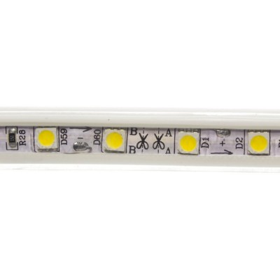 Bobine LED Dimmable 220V AC 60LED/m IP65 Blanc Neutre Largeur 14mm 50m Coupe tous les 100cm