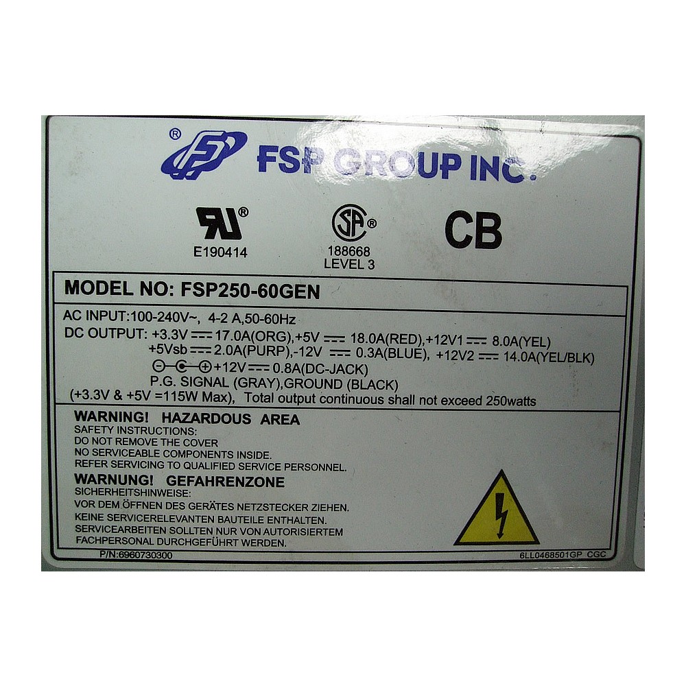 FSP250-60GCN  Alimentation NEC,9PA250BS02