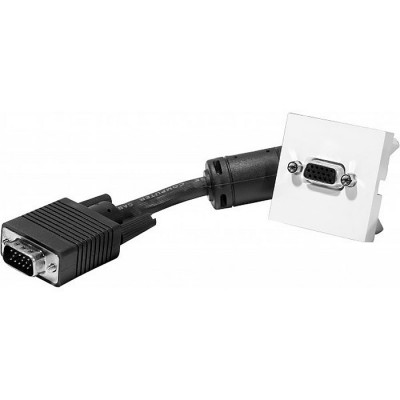 Plastron VGA F + jack 3,5 vers cable VGA M  Câble Plastron