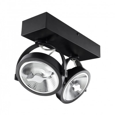 Spot LED Cree en Saillie Orientable AR111 30W Dimmable Noir Réf : FLC-AR111-2X15-DIR-N Spot LED orientable
