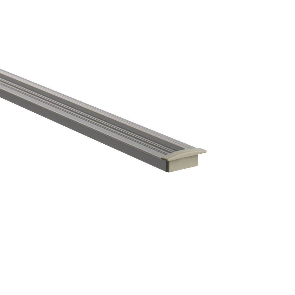 Profilé Aluminium encastrable 1m pour Ruban LED Couvercle Blanc