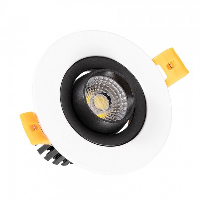 Spot Downlight LED COB Orientable 360º Rond 7W Design Coupe Ø 70mm,FC-DWNL-C7WB