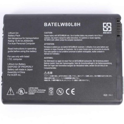 Battery ACER ASPIRE 1670, BT0080300144512027ED00,BATELW80L8H,TravelMate2200 
TravelMate1672LMI,1674WLM,2701WLCi,2702Lci