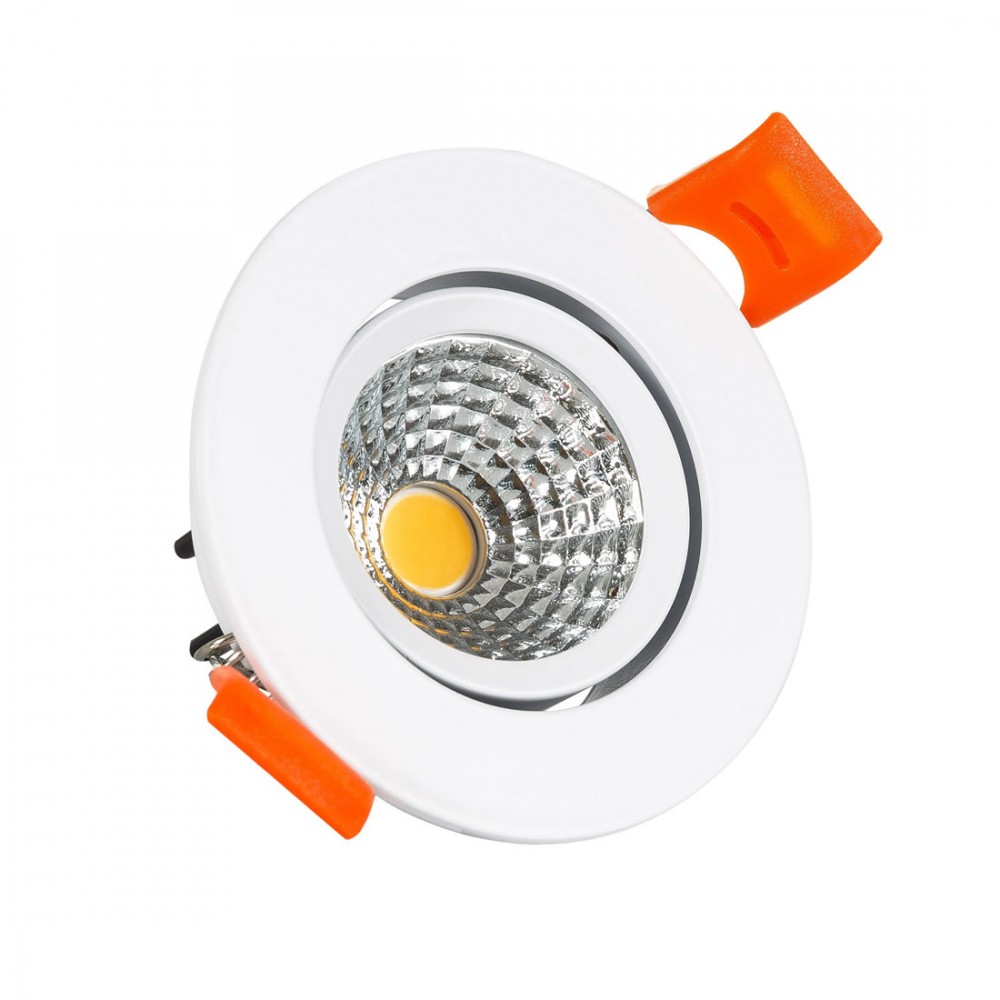 Spot Downlight LED COB Orientable Rond 5W (UGR19) Blanc Coupe Ø 70mm CRI92 Expert Color, FC-DWNL-C5