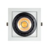 Spot Downlight LED COB Carré Orientable 360º CRI90 18W Coupe 125x125mm Expert Color