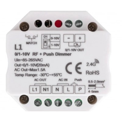Module de Variation LED 1-10V RF/Poussoir, variateur led , variateur de lumiere,