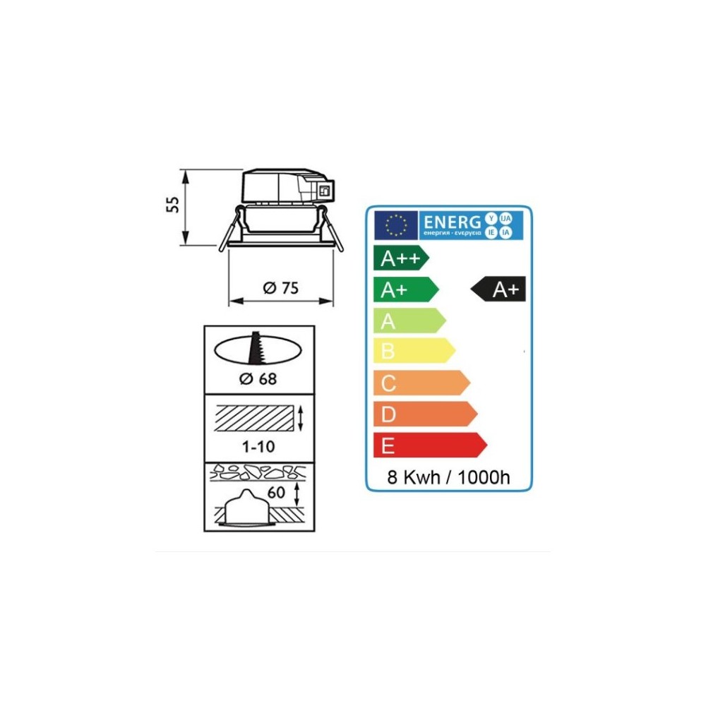 Philips Spot LED Claire Accent G2 RS060B 6W 500lm 36D - 830