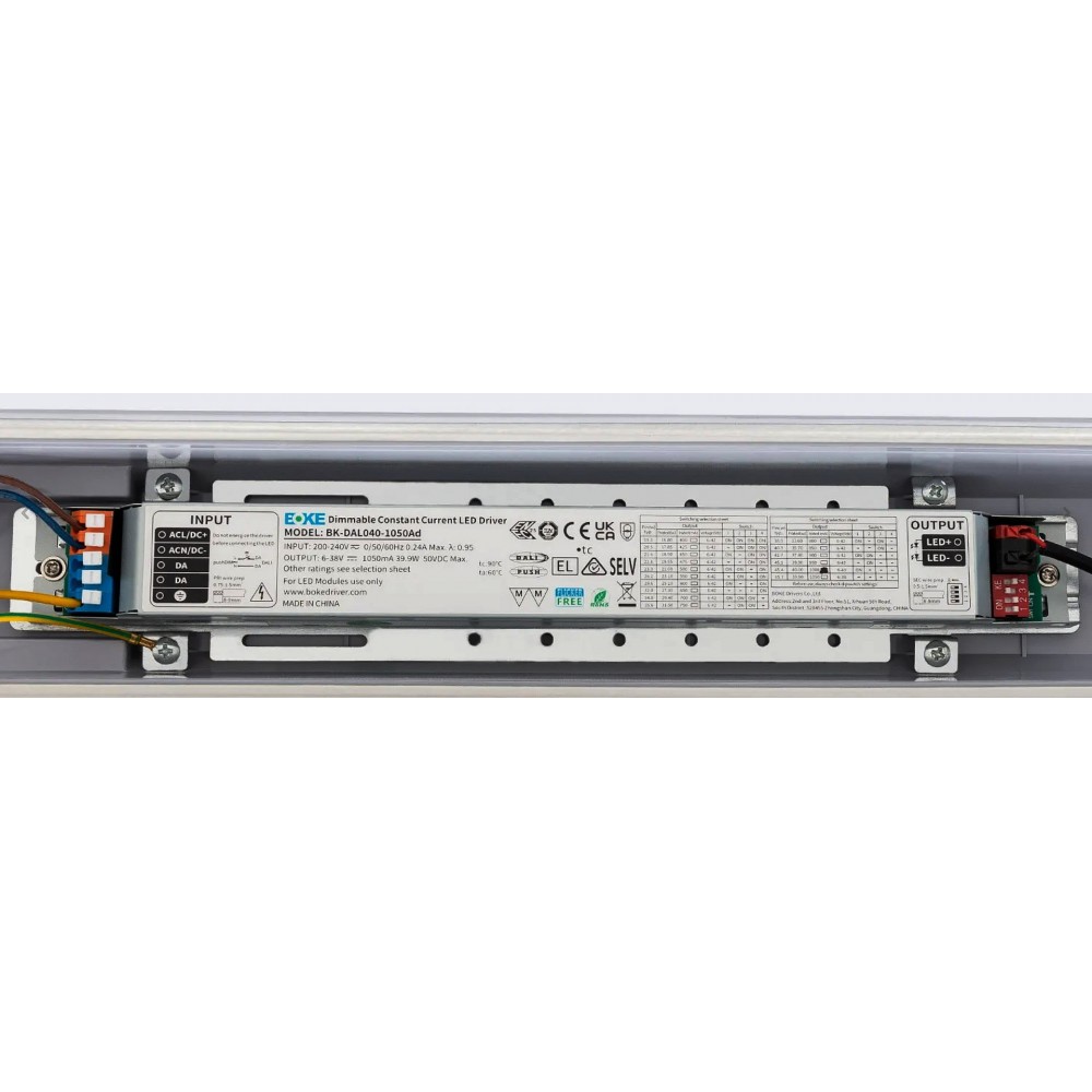 Réglette Étanche LED 120cm 36W Dimmable DALI IP65 4000K Blanc Neutre - Éclairage Professionnel LEDKIA