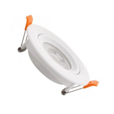 Spot Downlight LED COB Solid Orientable Rond Blanc 7W Coupe Ø75mm , eclairage led plafond ,