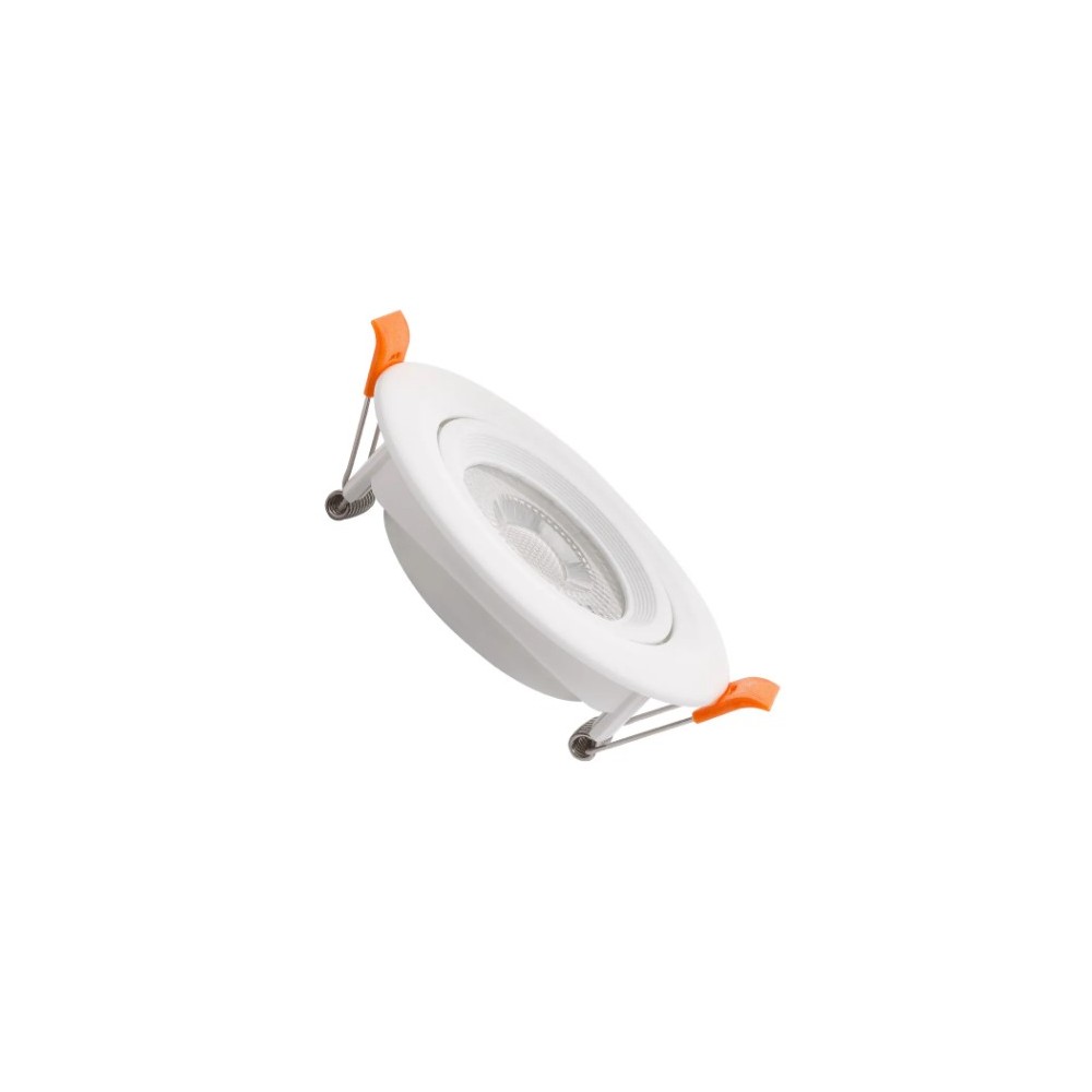 Spot Downlight LED COB Solid Orientable Rond Blanc 7W Coupe Ø75mm , eclairage led plafond ,