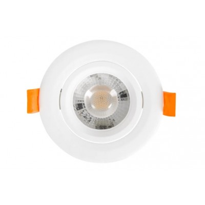 Spot Downlight LED COB Solid Orientable Rond Blanc 7W Coupe Ø75mm , eclairage led plafond ,