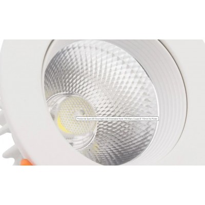 Spot LED Downlight COB Orientable Rond 15W Blanc Coupe Ø 110mm No Flicker ,