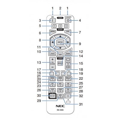 télécommande nec PA703W, 7N901081  , RD466E , RD480E,