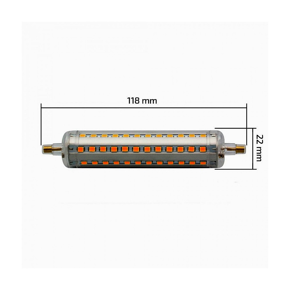 Ampoule LED R7S Slim 10W 118mm - GX-BLR7S-10W