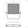 projecteur led solaire 30w , luminaire solaire , eclairage extérieur solaire ,