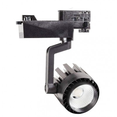 Spot LED Rail Triphasé 30W Dora , éclairage rail triphasé , projecteur rail triphasé , eclairage boutique , spot led magasin ,