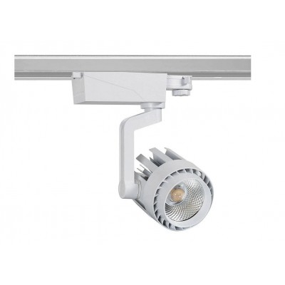 Spot LED Rail Triphasé 30W Dora , éclairage rail triphasé , projecteur rail triphasé , eclairage boutique , spot led magasin ,